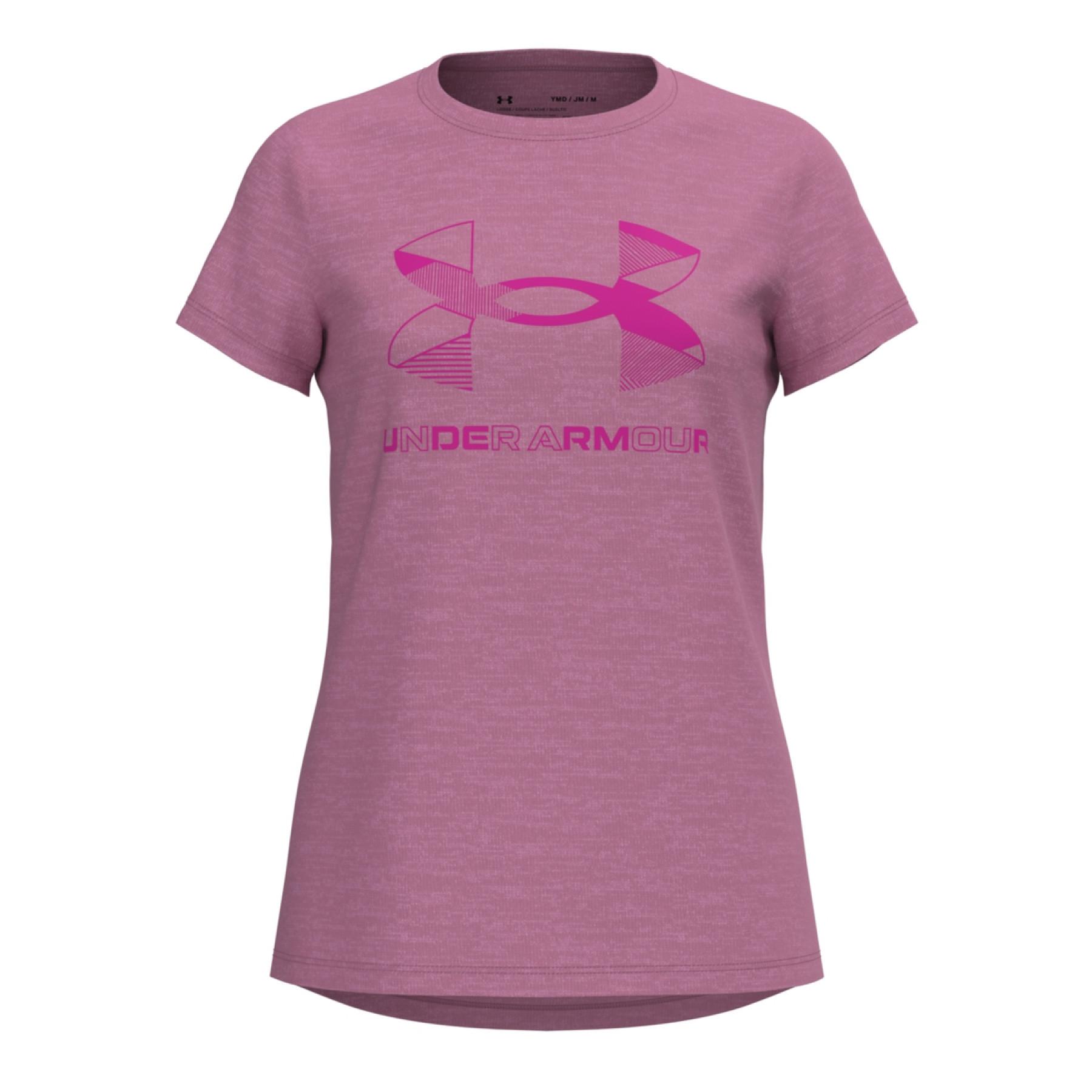 Mädchen-T-Shirt Under Armour à manches courtes et motif Twist Big Logo