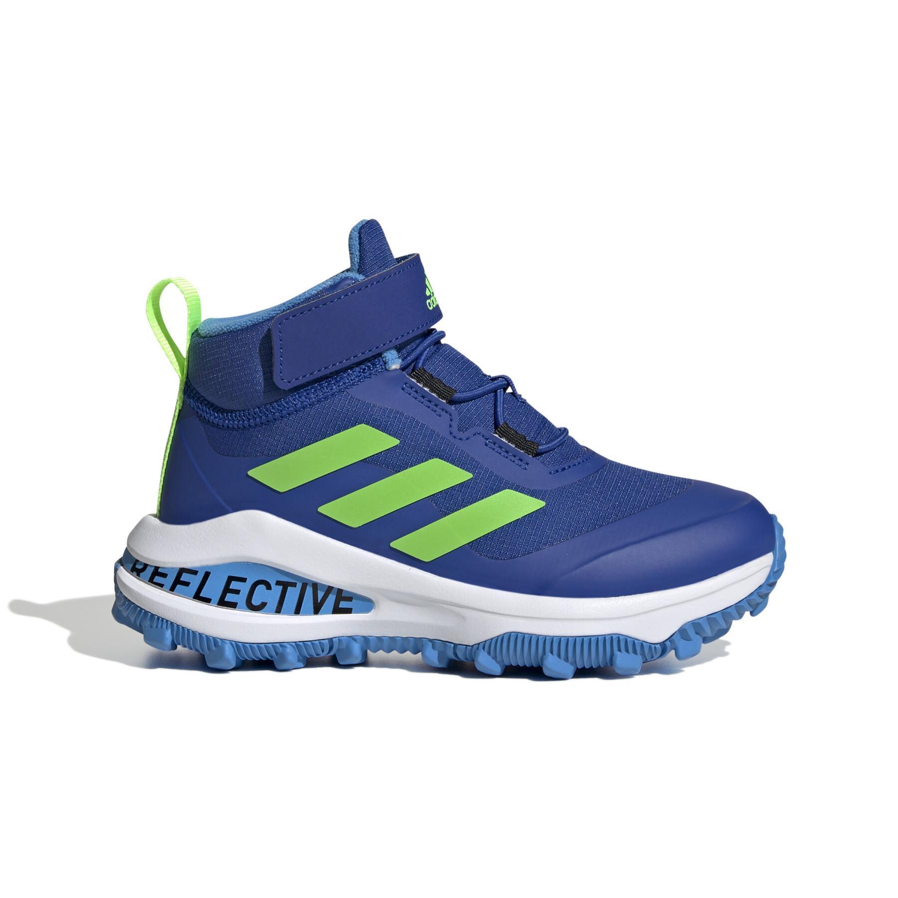 Kinder-Laufschuhe mit elastischen Schnürsenkeln und Klettverschluss adidas Fortarun All Terrain Cloudfoam Sport