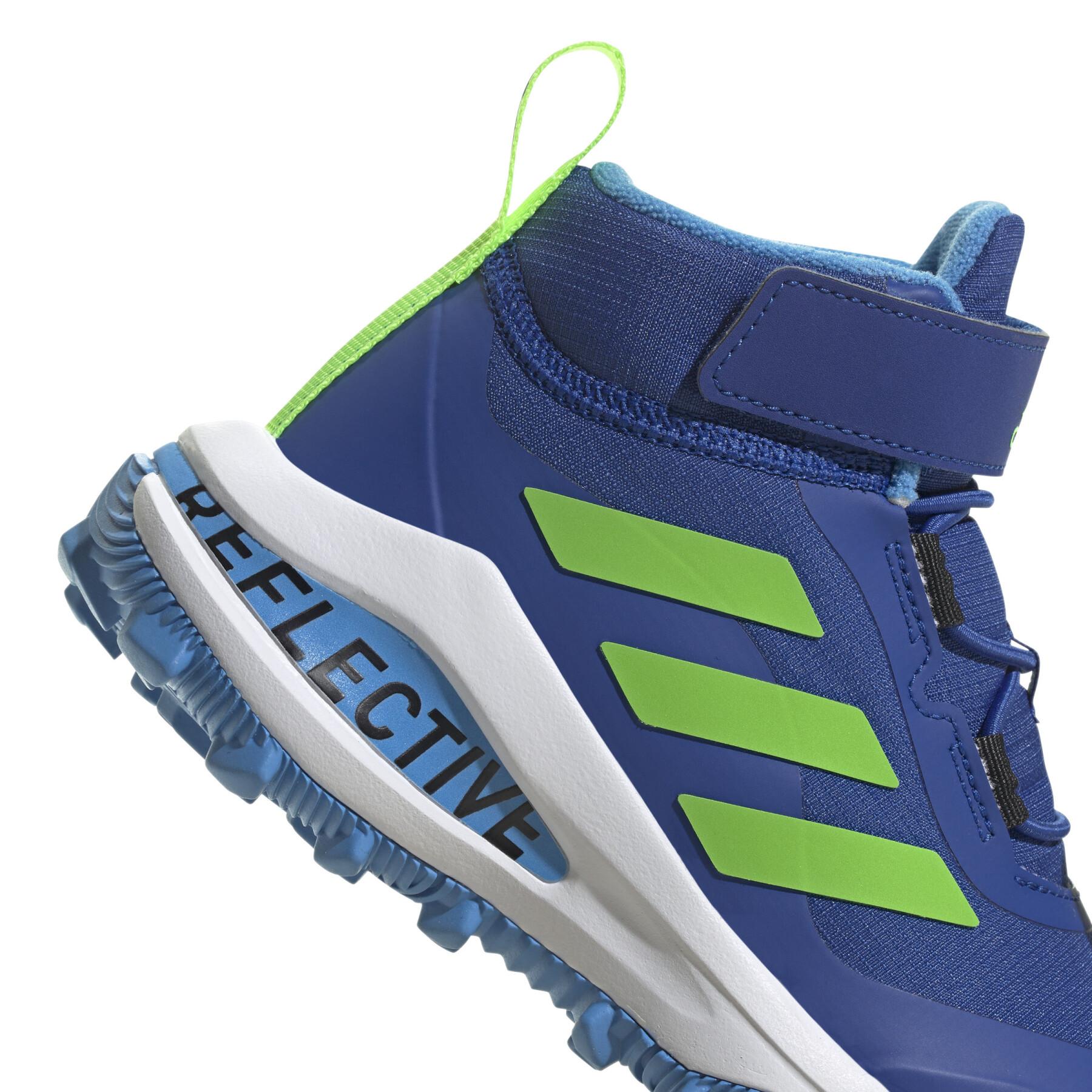 Kinder-Laufschuhe mit elastischen Schnürsenkeln und Klettverschluss adidas Fortarun All Terrain Cloudfoam Sport