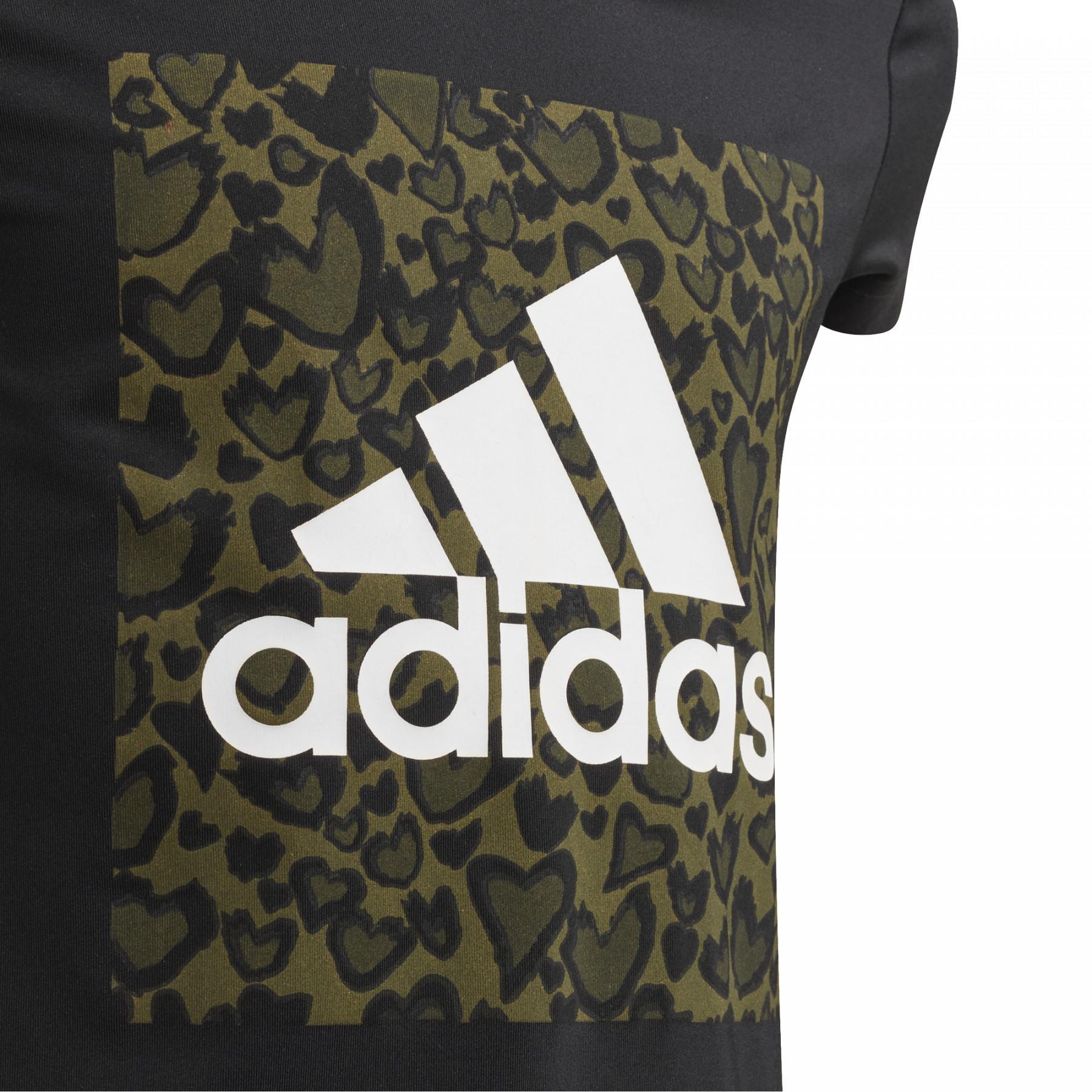 Mädchen-T-Shirt adidas Aeroready Leo Graphic