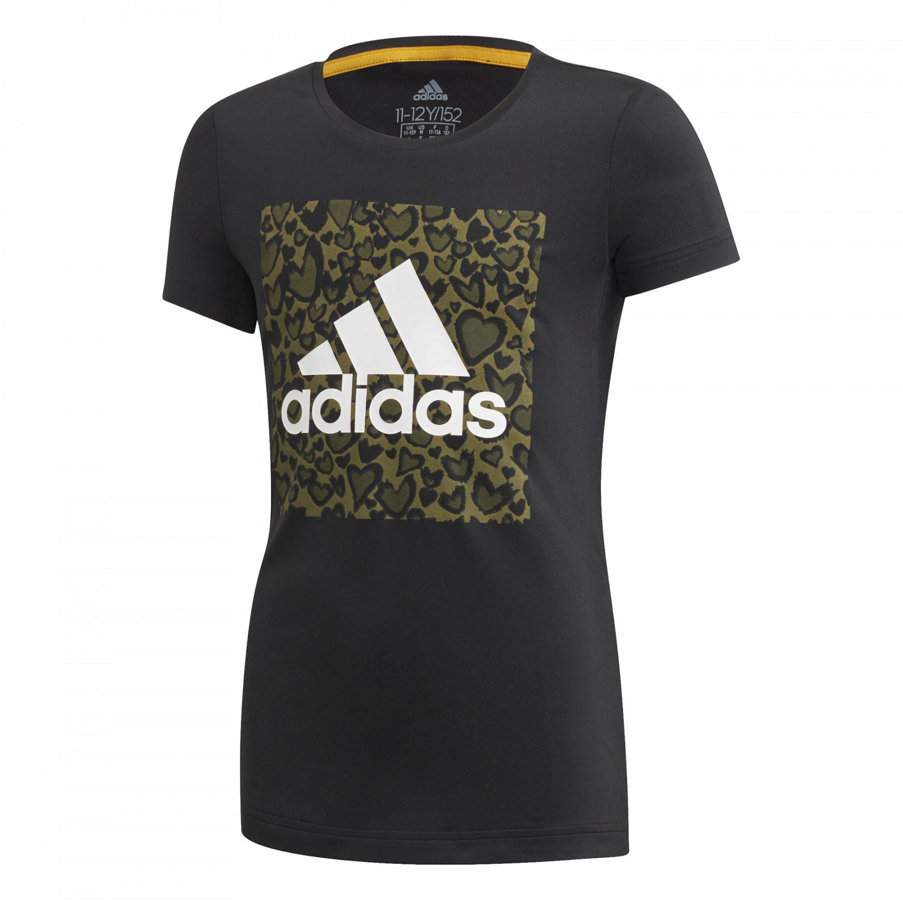 Mädchen-T-Shirt adidas Aeroready Leo Graphic