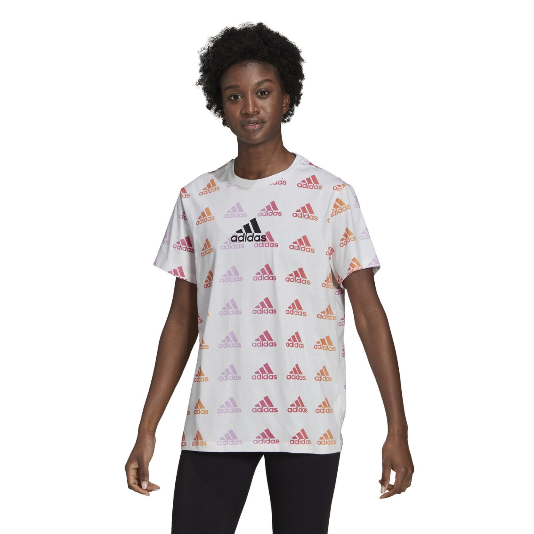 Frauen-T-Shirt adidas Gradient Logo Boyfriend