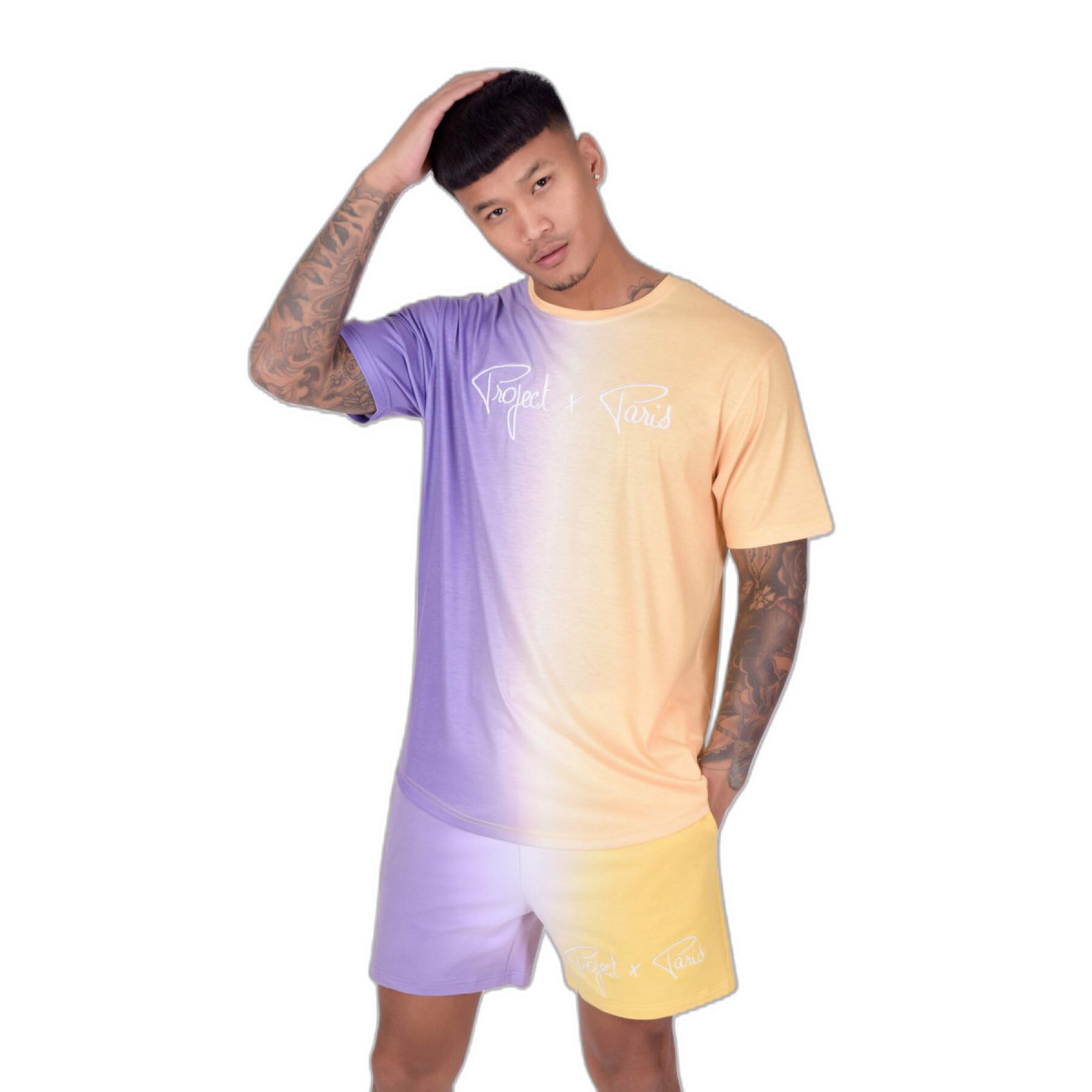 Zweifarbiges T-Shirt mit Farbverlauf Project X Paris