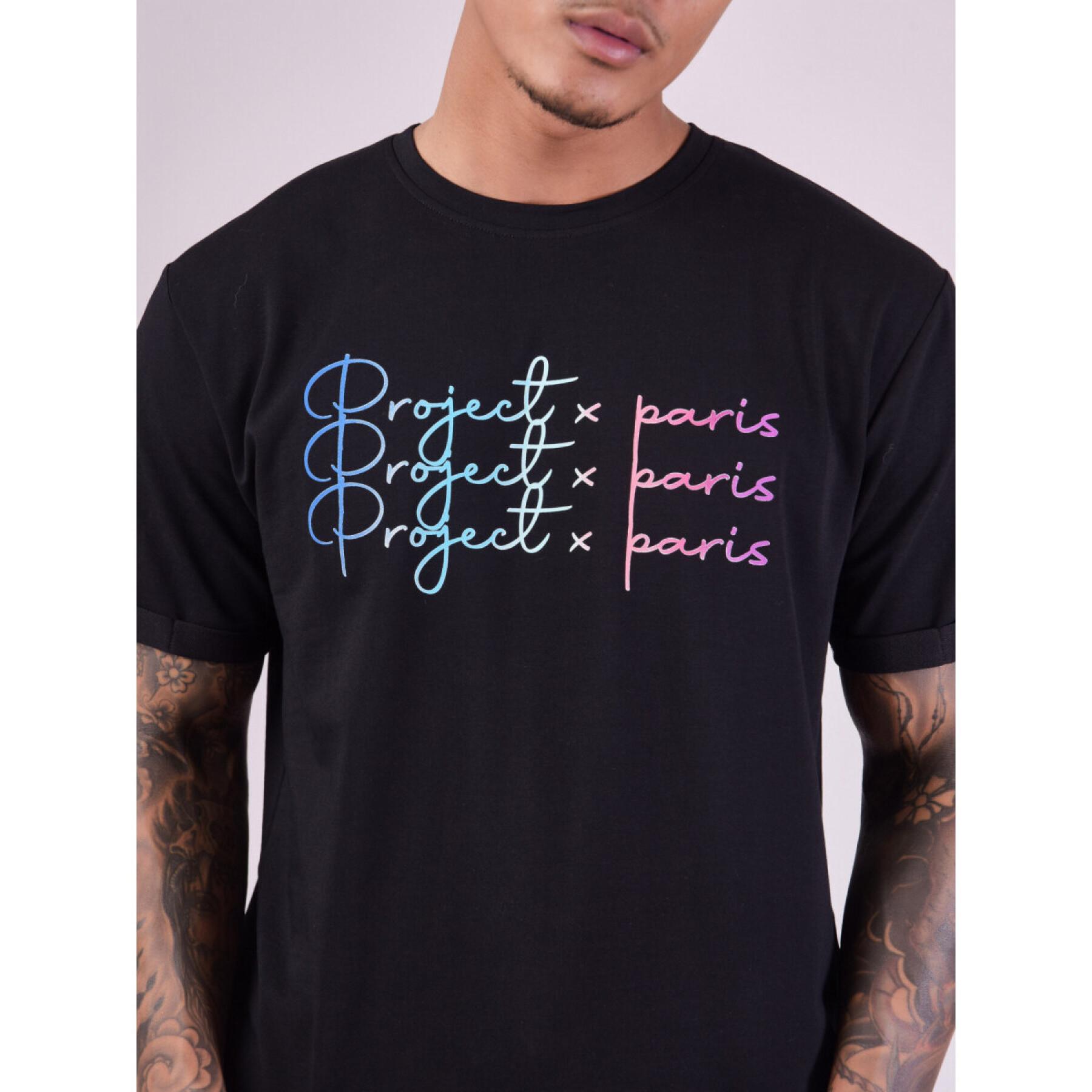 T-Shirt mit Logo-Print und Farbverlauf Project X Paris