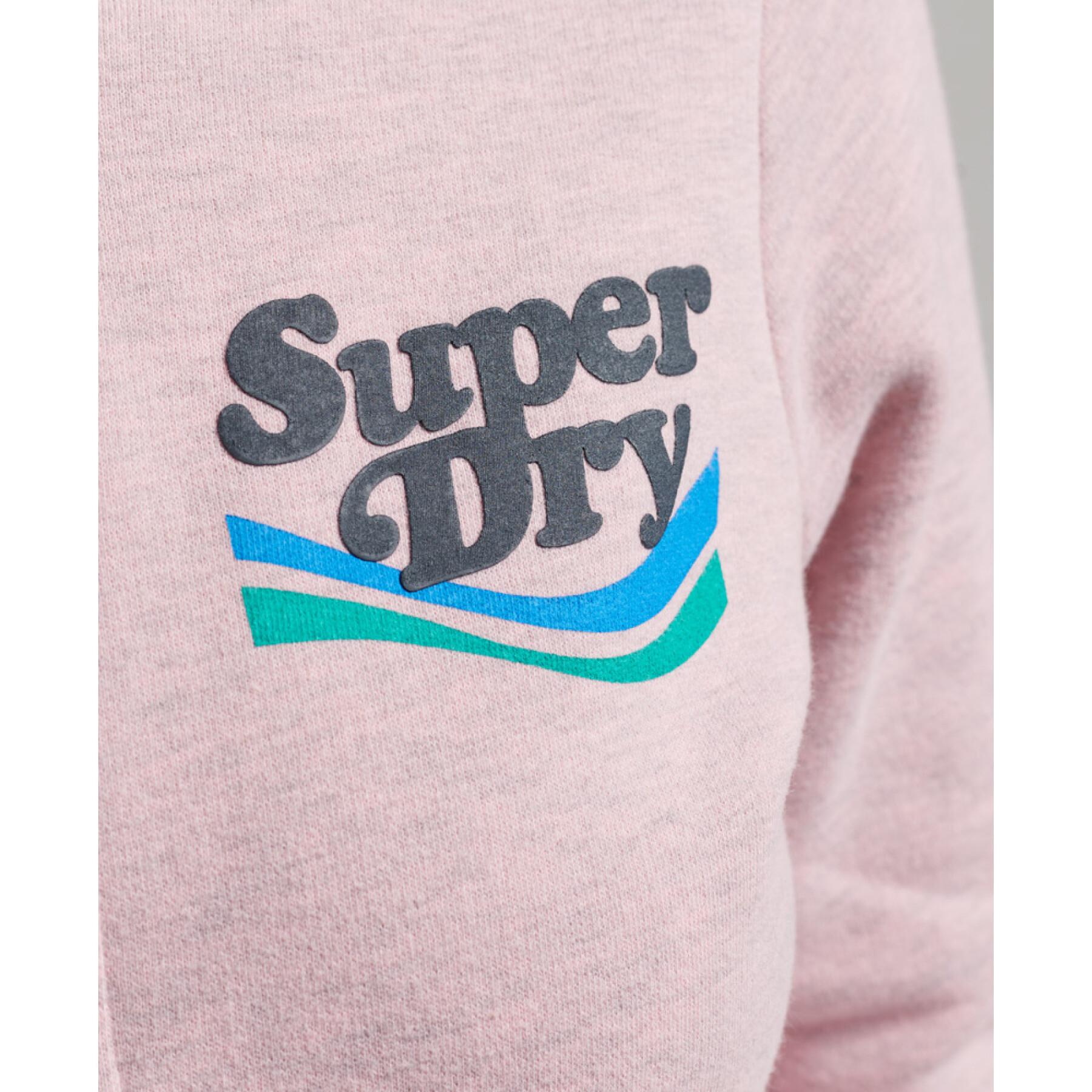 Sweatshirt Kapuzenpullover mit Reißverschluss Frau Superdry Vintage Cooper Nostalgic
