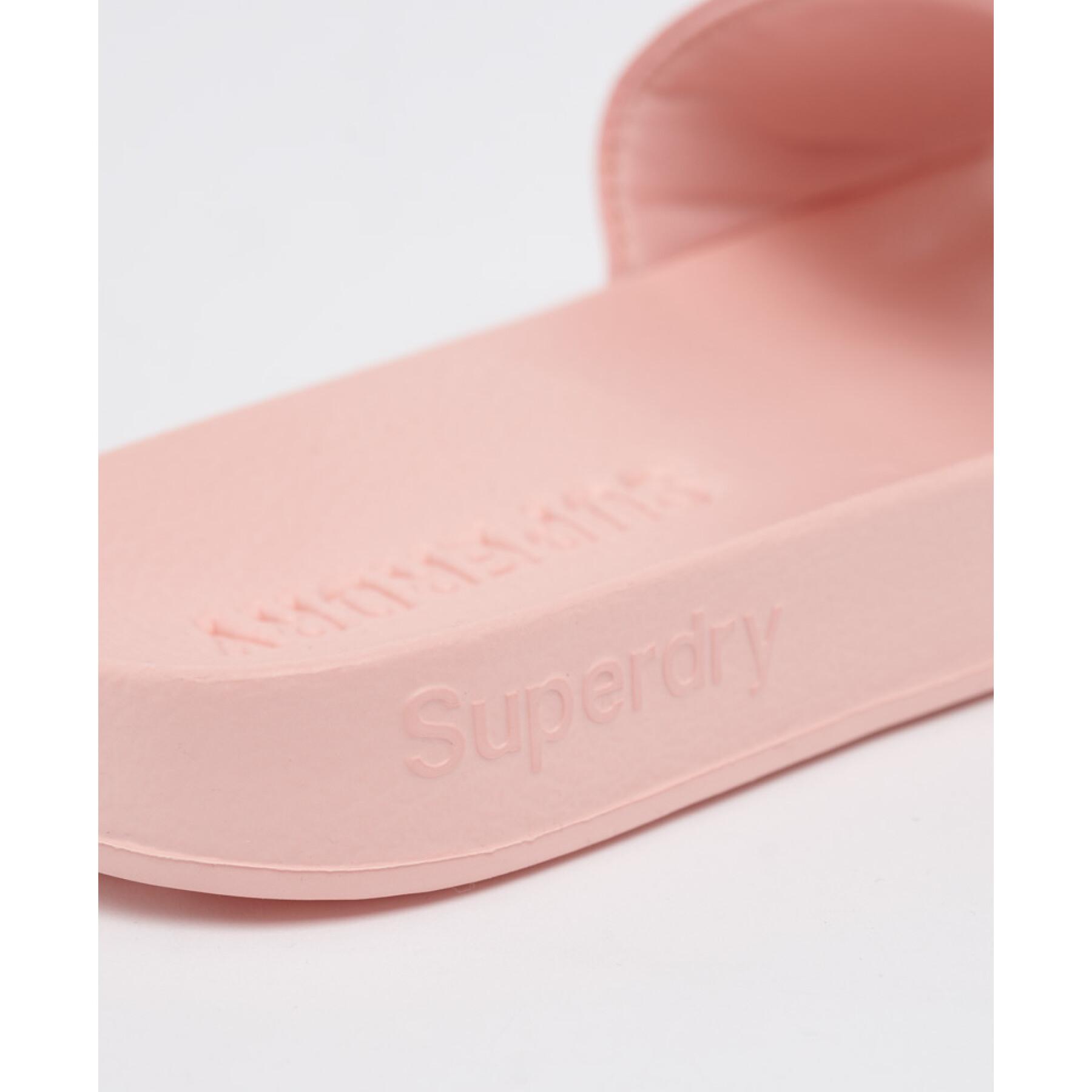 Logo-Pool-Sandalen für Frauen Superdry High Build