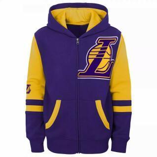 Kinder Kapuzen-Sweatshirt mit Reißverschluss Los Angeles Lakers Fleece