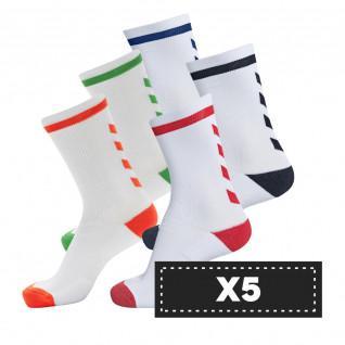 Packung mit 5 Paar hellen Socken Hummel Elite Indoor Low (coloris au choix)