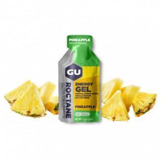 Packung mit 24 roctane Gelen Gu Energy ananas sans caféine