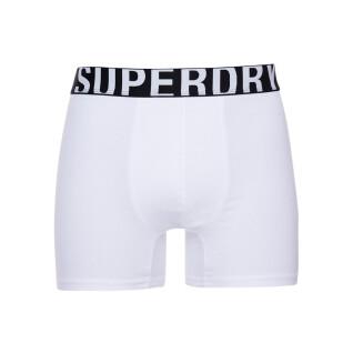 Boxershorts aus Bio-Baumwolle Superdry Dual Logo (x2)