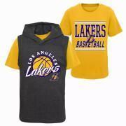 Set aus 1 Kapuzen-T-Shirt & 1 Kinder-T-Shirt Los Angeles Lakers