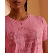 Ton-in-Ton paillettenbesetztes Damen-T-Shirt Superdry Vintage Logo